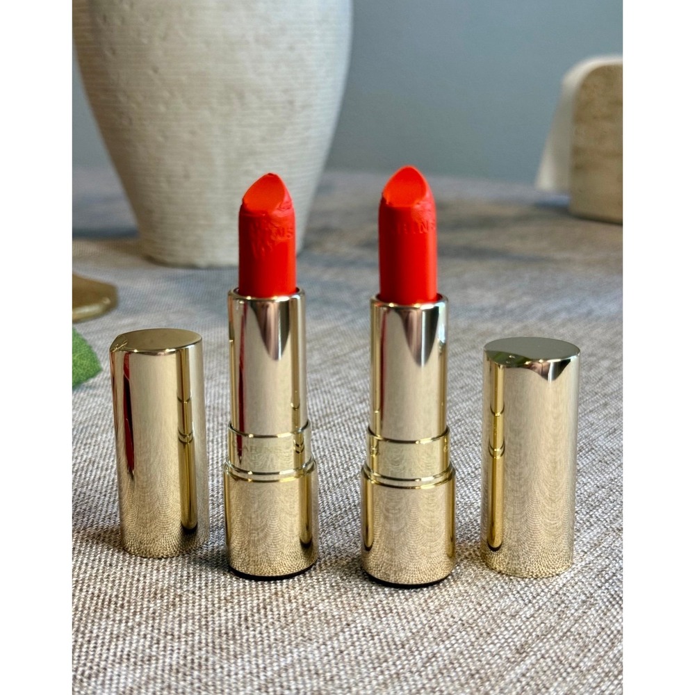 2 NEW Clarins Joli Rouge Velvet Lipstick 761V Spicy Chili Matte Full Size